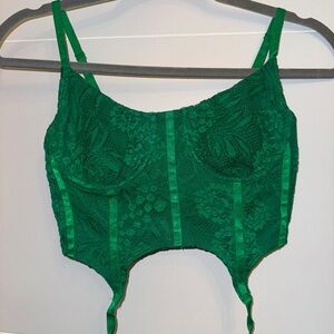 Green Lace Women's Intimate Top